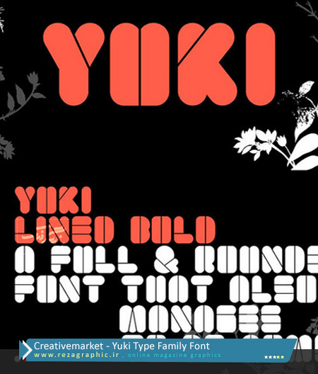  فونت انگلیسی یوکی - Creativemarket - Yuki Type Family Font | رضاگرافیک